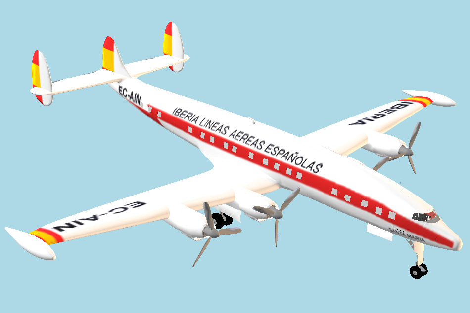 Lockheed Constellation Aircraft 3d model