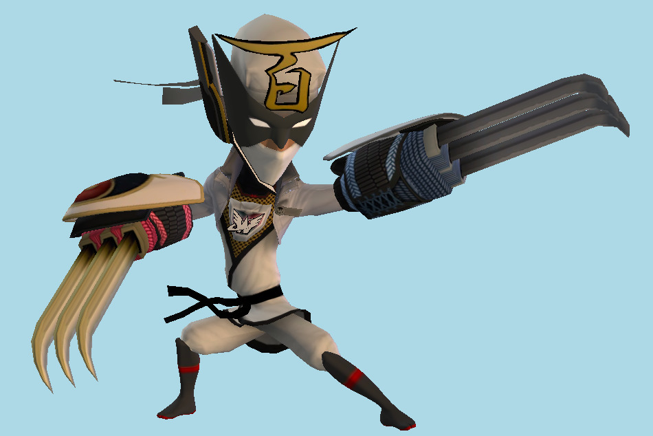 U Super Smash Bros. for Wii U Wonder White Trophy 3d model
