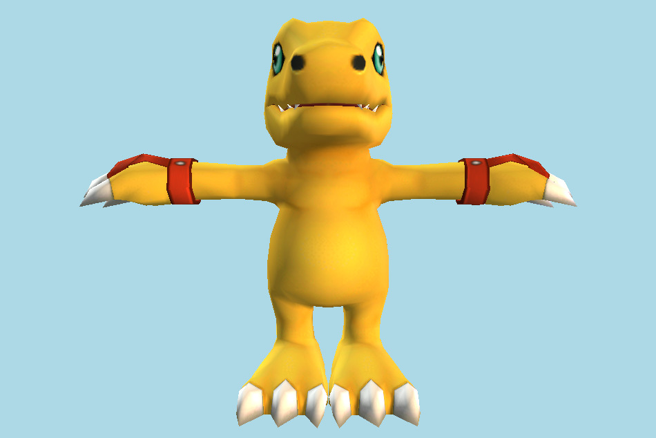 Digimon Agumon 3d model