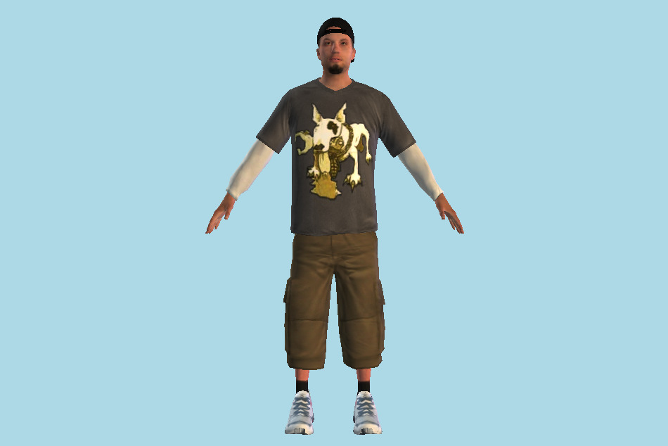 Young Sportive Street Boy Man 3d model