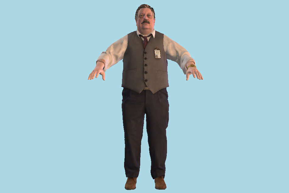 Resident Evil Remake Brian Irons Old Man 3d model