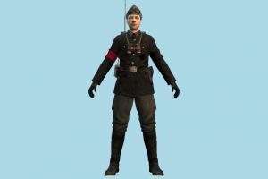 Nazi Signaller officer, commandos, army-man, army, man, soldier, military, male, people, human, intelligence, character