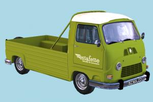 Pickup Van car, vw, vehicle, van, pickup, truck, france, renault, estafette, oldmobil