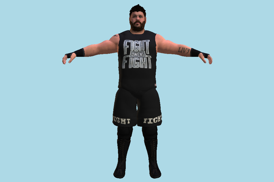 Kevin Owens WWE 2K17 Man Wrestler Superstar 3d model