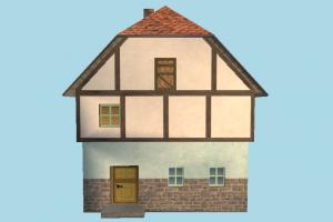 House Building house, home, building, build, apartment, flat, residence, domicile, structure, lowpoly