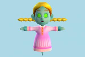 Sue Pea girl, female, people, human, character, cartoon