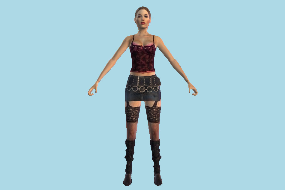 Hooker Girl 3d model