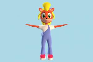 Coco Bandicoot Crash-Bandicoot, crash, bandicoot, cartoon-character, toony, cartoon, character