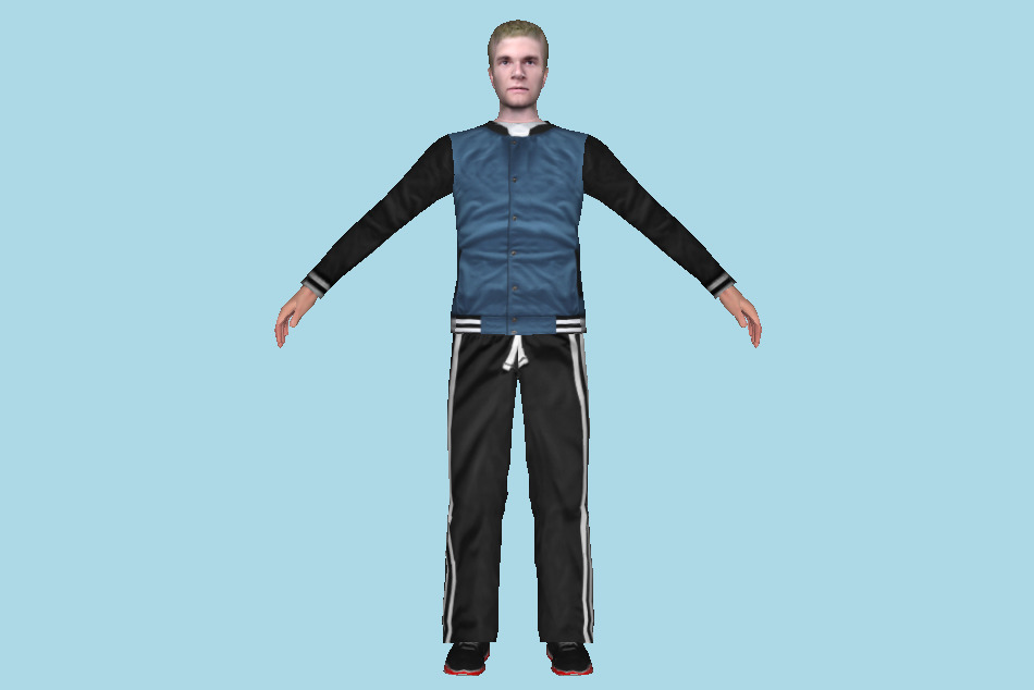 Male LowPoly 3d model
