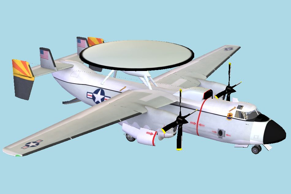 Northrop Grumman E-2 Hawkeye 3d model