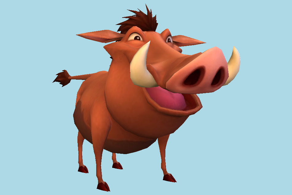 Kingdom Hearts 2 Pumbaa 3d model