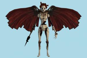 Harpy dragon, animal-character, character, zombie, devil, monster, evil, horror