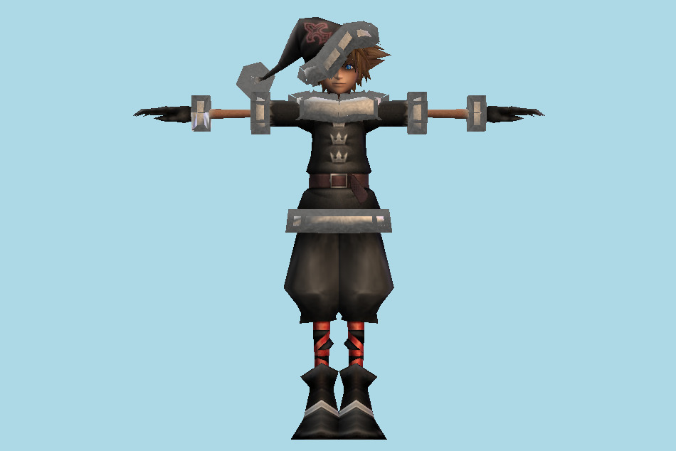 Kingdom Hearts 2 Final Mix Sora Christmas Town 3d model