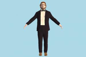 Toony Man man, male, cartoon, toony, poly, art, people, human, person, character, lowpoly