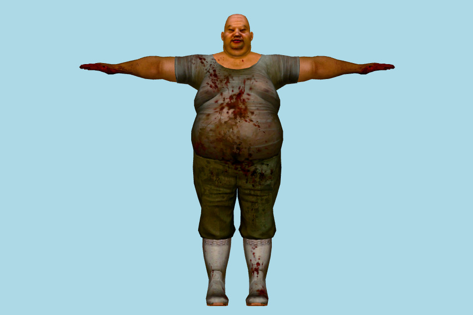 Fat Bloody Man 3d model