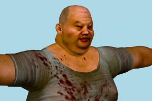 Bloody Man DR1, fat, bloody, male, man, people, human, character