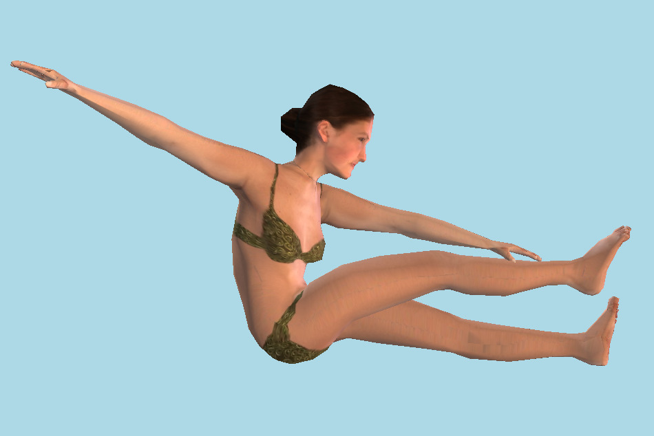 Girl at Beach 3d model