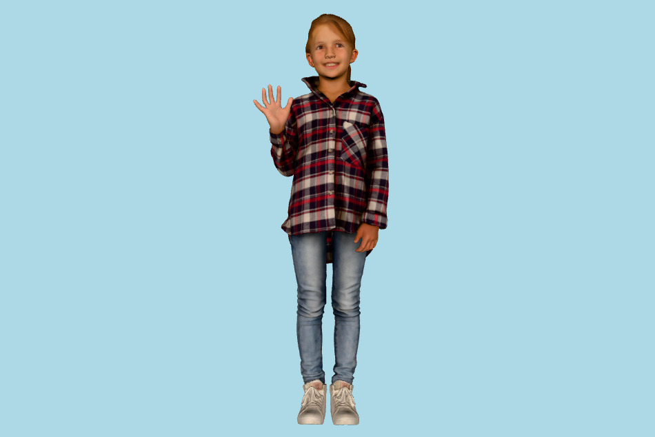 Luisa Posed Kid 3d model