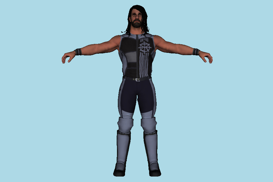Seth Rollins WWE 2K17 Man Wrestler Superstar 3d model