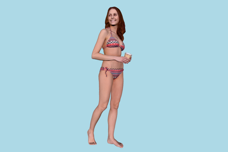 Julia Posed Swimwear 3d model