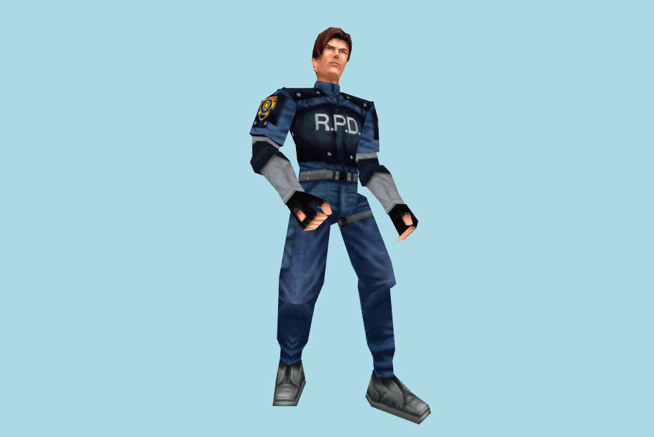 Leon Kennedy RPD RE2 HL MDL 3d model