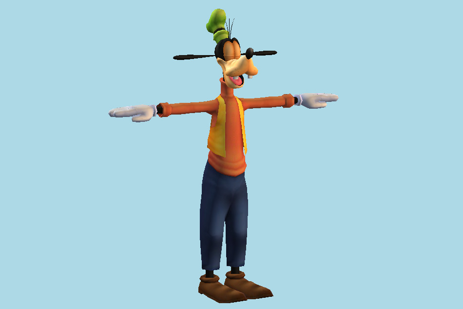 Kingdom Hearts 2 Goofy (High-Poly) 3d model