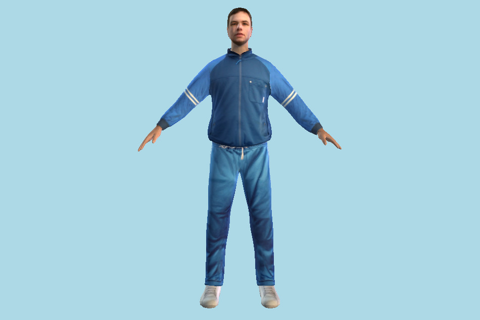 Sporty Man 3d model