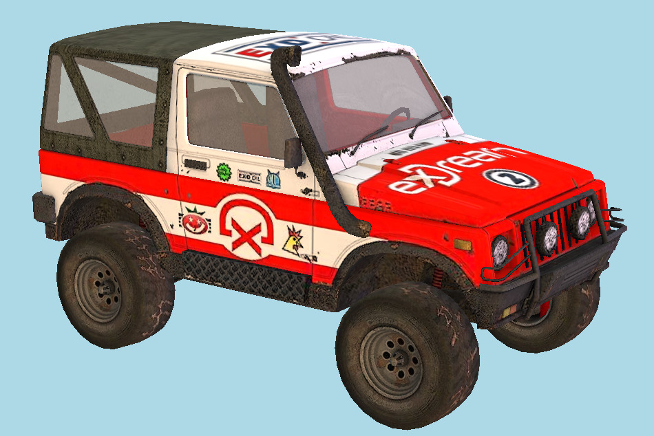 Fireburst - Offorad Car 3d model