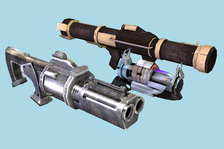 Sci-fi Weapons Collection 3d model