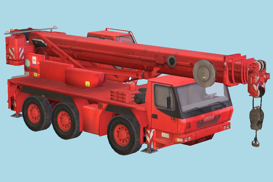 Truck Grove GMK 3055 3d model