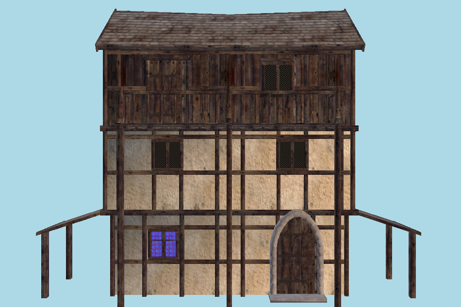 Modular Medieval House 3d model