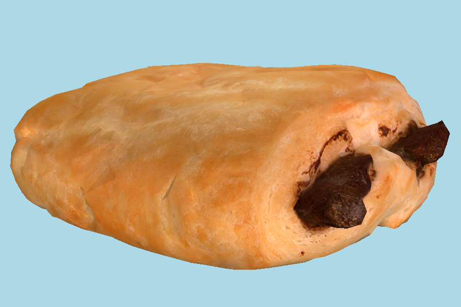 Chocolate Croissant 3d model