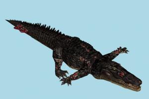 Alligator Resident-Evil, RE, resident, evil, monster, animal-character, xna, characters, rigged
