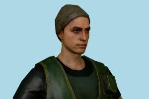 Murphy Resident-Evil, RE, resident, evil, man, male, people, human, xna, characters, rigged