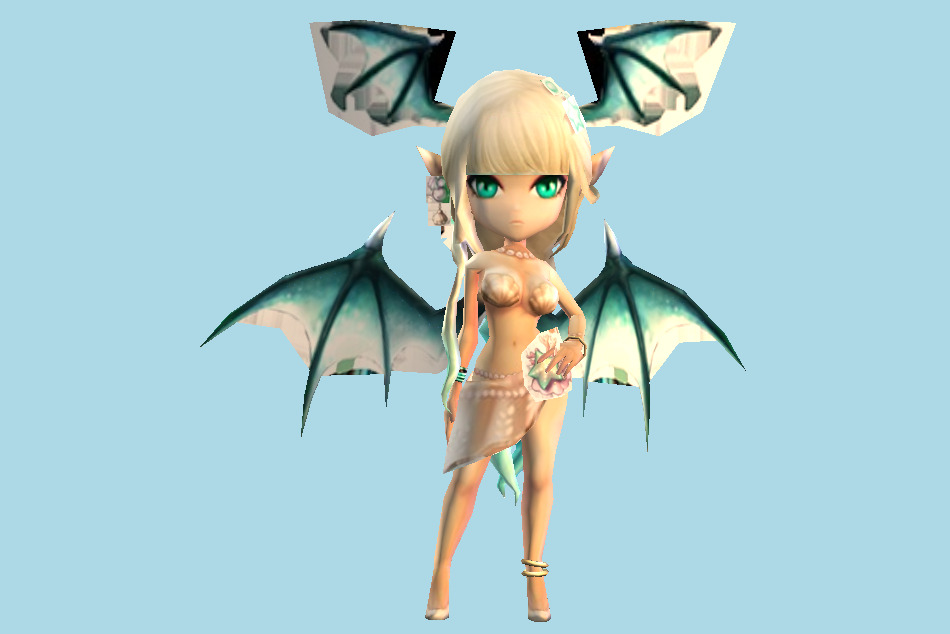 Summoners War Beach Girl Succubus 3d model