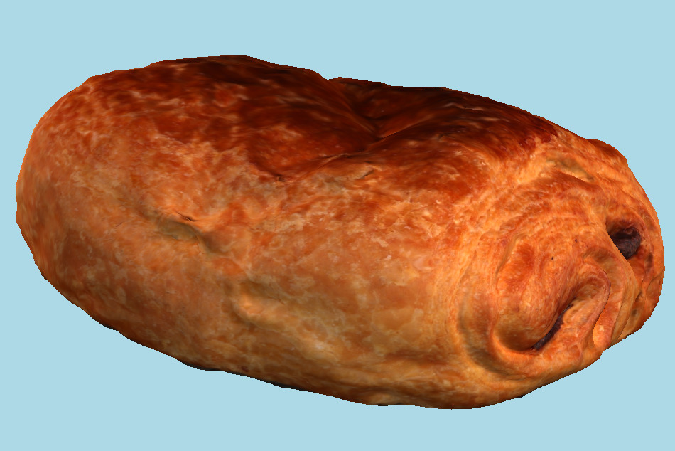 Chocolate Croissant 3d model