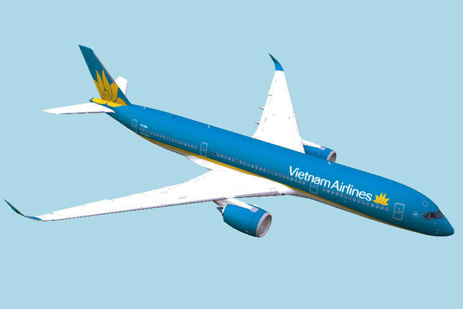 Airbus Plane A350-900 XWB Vietnam Airlines 3d model