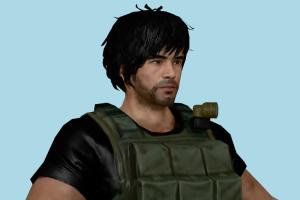 RE Survival Carlos Resident-Evil, RE, resident, evil, man, male, people, human, xna, characters, rigged