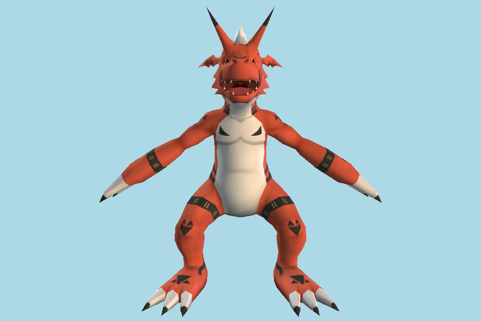 Digimon Masters Growlmon 3d model
