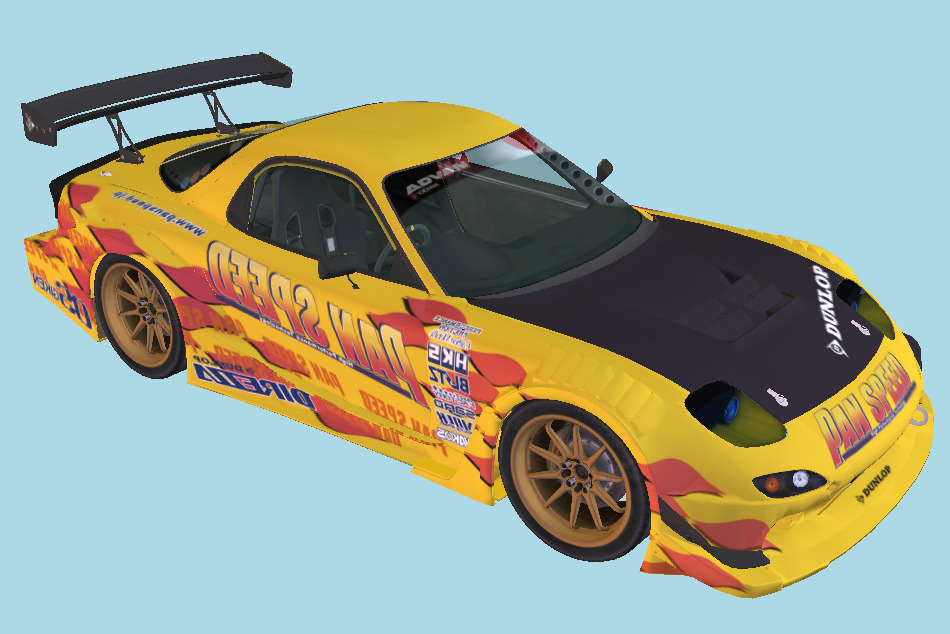 Mazda Car RX7 FD3S Panspeed 3d model