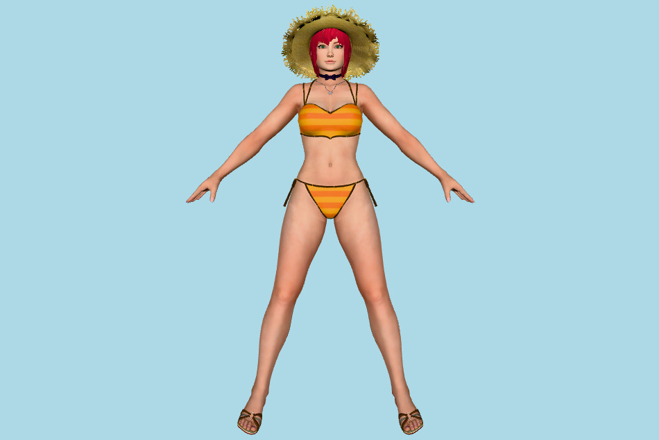 Rio Rollins Bikini Paradise Beach Girl 3d model
