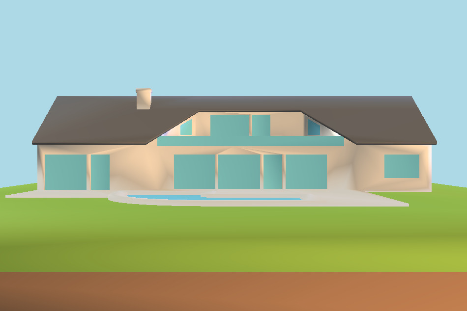 Suburb Asset Building 3d model
