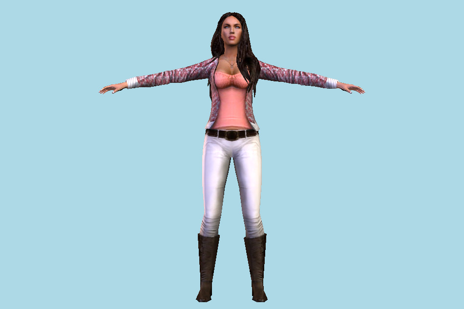 Transformers 2 Megan Fox Girl 3d model