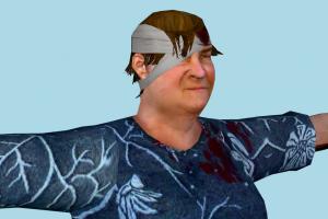 Boy DR1, boy, injured, fat, male, man, people, human, character