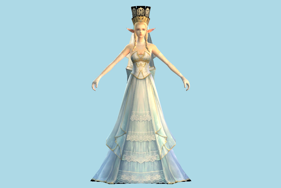 Beautiful Elf Queen 3d model