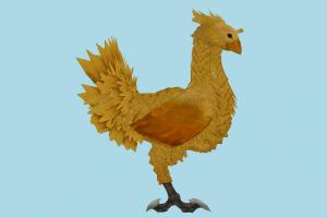 Chocobo chicken, hen, rooster, poultry, bird, air-creature, cartoon