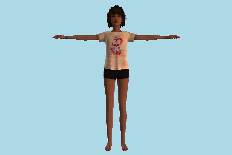 Maxin Caulfield Girl Sleeping Suit 3d model