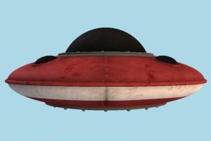 UFO Toy ufo, space, spaceship, universe, transportation, flying, circle, toy, vintage, retro, spacecraft, shape, antique, travel, round, metal, skyrim, science, old, flyingsaucer, aicraft, maroon3d, technology