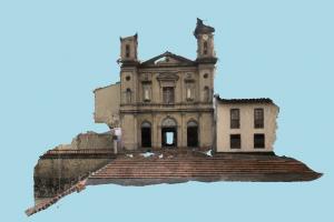 Church 2D church, castle, tower, house, building, structure