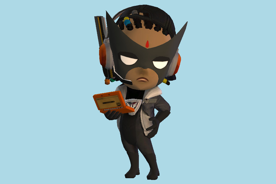 U Super Smash Bros. for Wii U Wonder Black Trophy 3d model